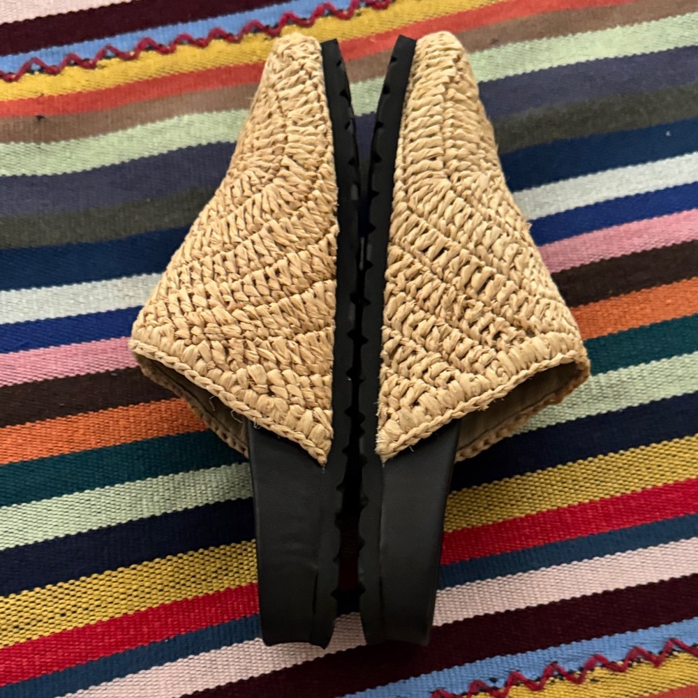 STAUD Dia Raffia Mules Natural Size EU 36 - Picture 8 of 13